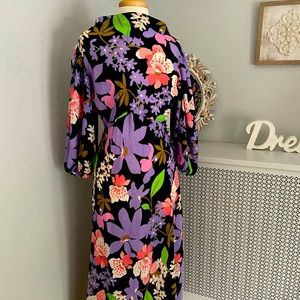 Multicolored Flowered Maxi Dress